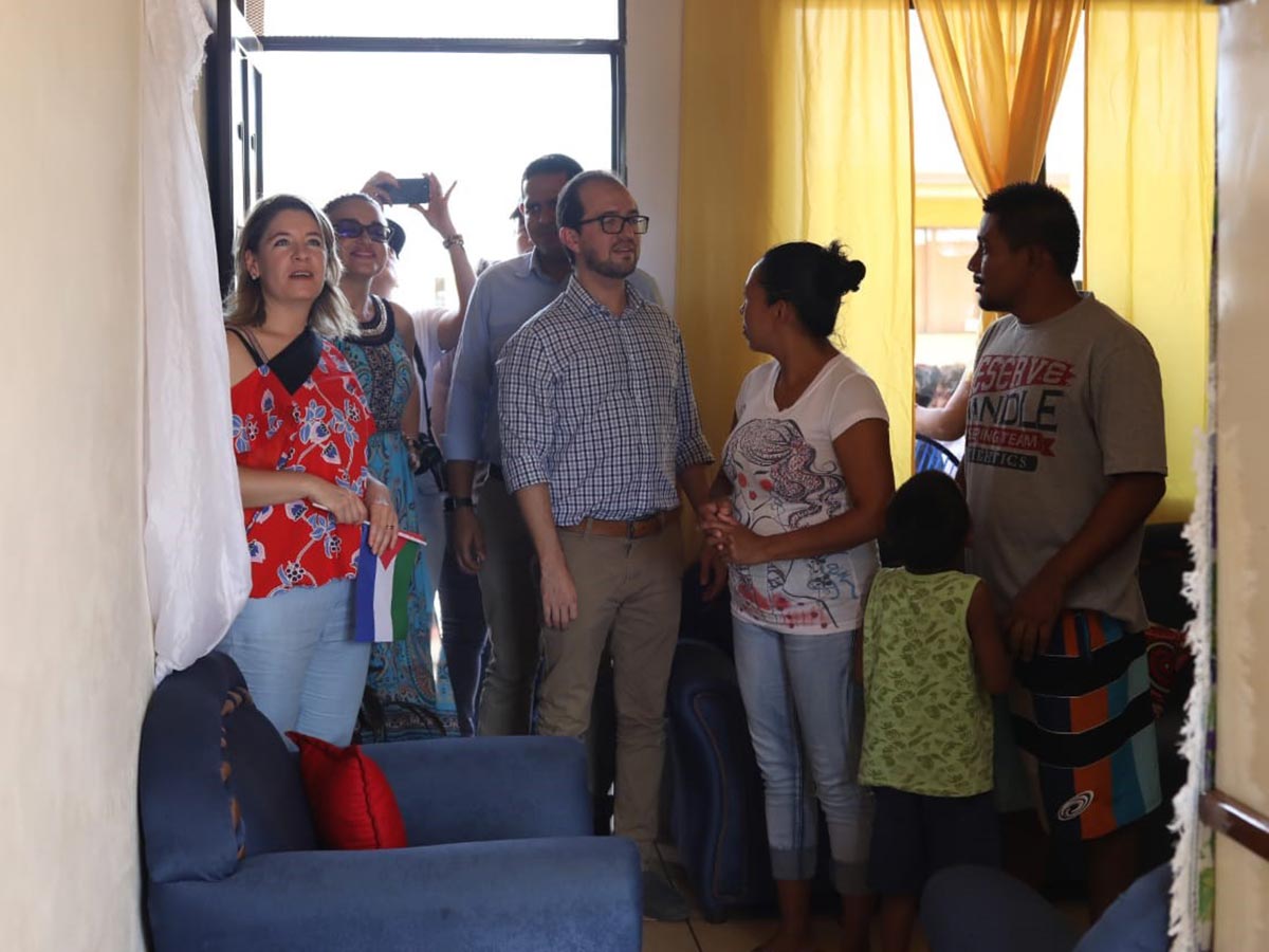 Las viviendas fueron inauguradas la tarde de este viernes por la Primera Dama Claudia Dobles, el Ministro de Desarrollo Humano e Inclusión Social, Juan Luis Bermúdez y el Viceministro de Vivienda y Asentamientos Humanos Patricio Morera