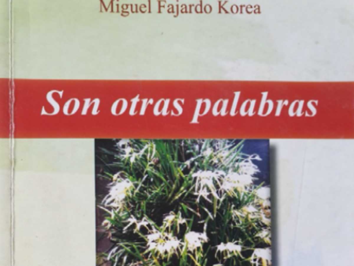 Miguel Fajardo Korea. SON OTRAS PALABRAS. San José: Lara & Segura, 2013: 108 páginas. Edición de 750 ejemplares. Fotografía de portada: “Huelenoche”, de Mélida Obando Viales. El volumen recoge 17 poemas. Con prólogo de Adriano Corrales Arias y un criterio de lectura en la contracubierta de la escritora chilena Ana Montrosis