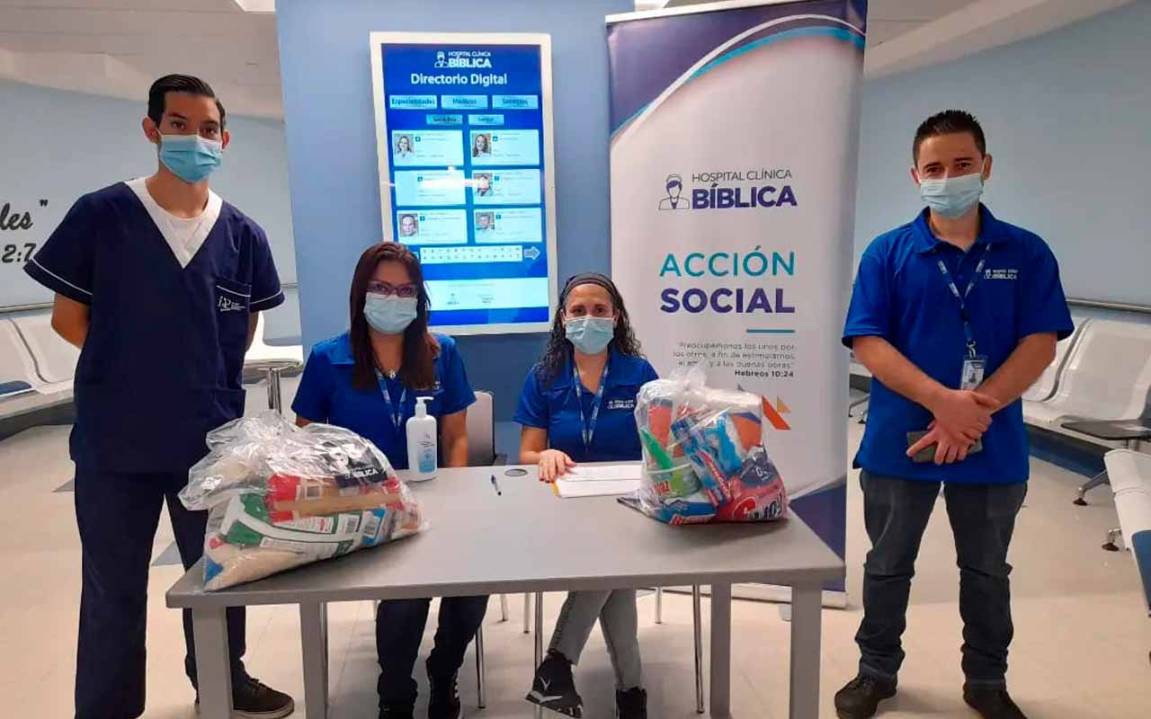 Hospital Clínica Bíblica dona más de 1.000 diarios a familias en condición de vulnerabilidad.alt