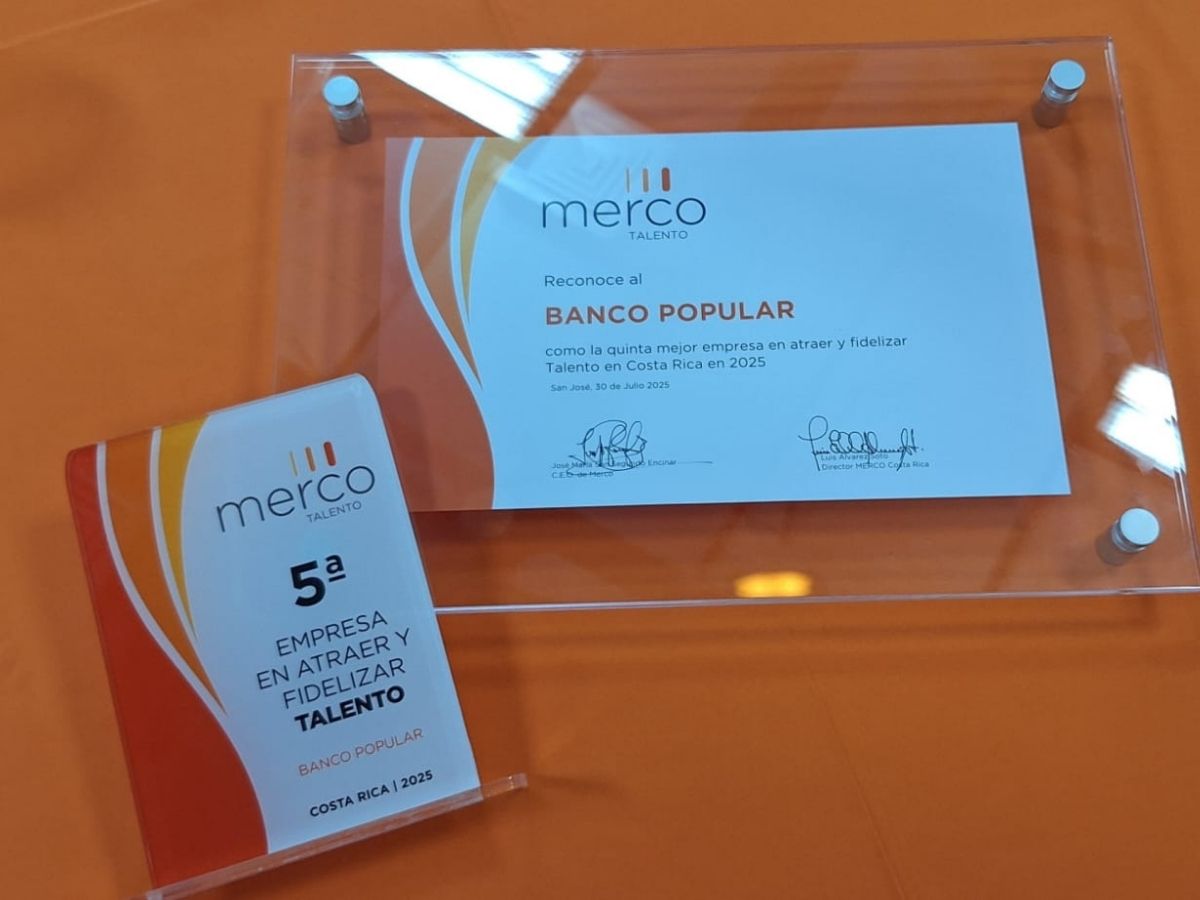 El Banco Popular y de Desarrollo Comunal alcanzó un importante logro al posicionarse por primera vez en el Top 5 de las 100 empresas con mayor capacidad para atraer y fidelizar talento en Costa Rica, de acuerdo con el ranking Merco Talento Costa Rica 2025, uno de los monitores de referencia en Iberoamérica.