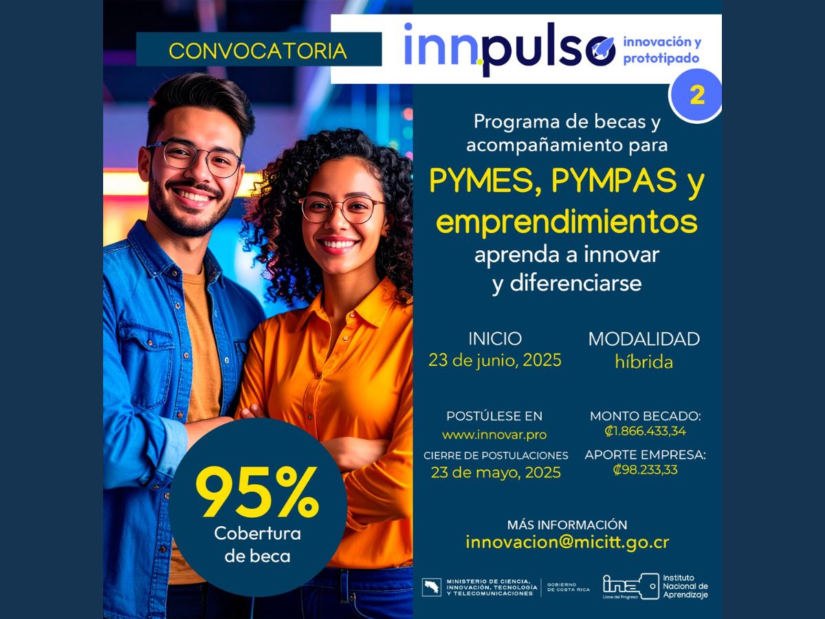 MICITT e INA abren convocatoria para tres programas de formación intensiva que impulsan la innovación, la ciberseguridad y la bioeconomía.