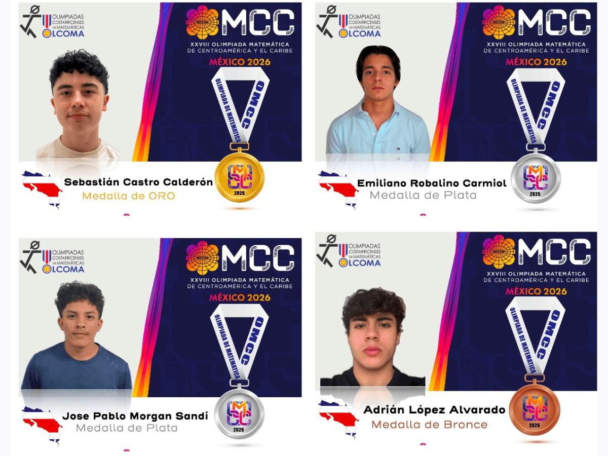 Costa Rica cerró con un oro, dos platas y un bronce su participación en la XXVIII Olimpiada Matemática de Centroamérica y el Caribe (OMCC), realizada del 7 al 14 de agosto en Durango, México.